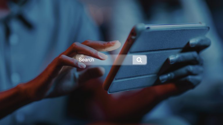 concept de page d accueil avec barre de recherche