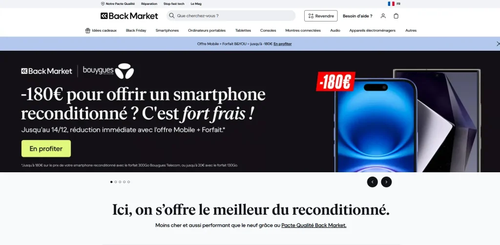 page accueil backmarket