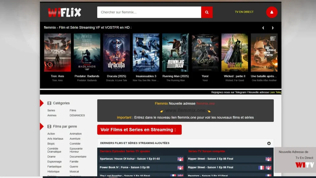 page d'accueil wiflix