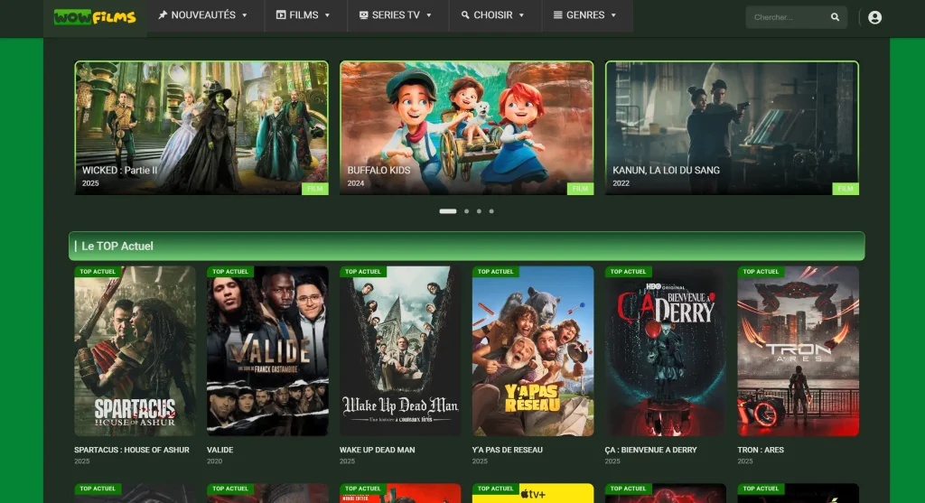 wow films page site