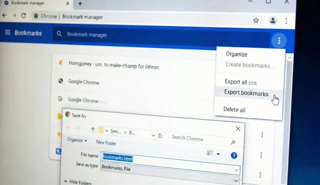 étape 3 favoris chrome