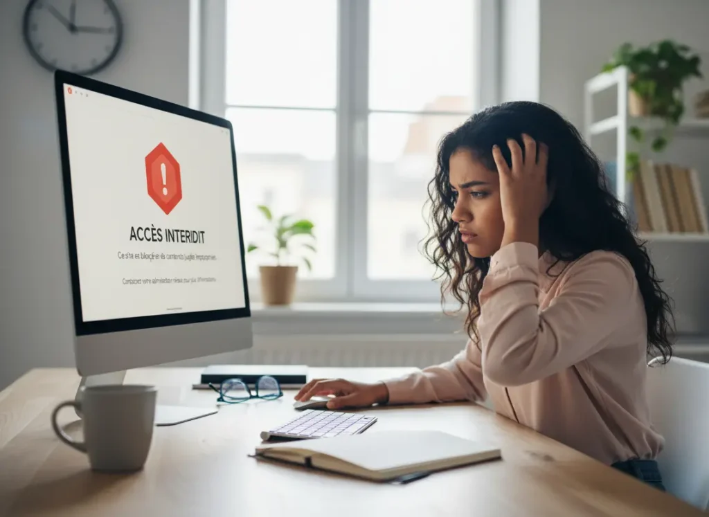 chrome probleme site bloqué
