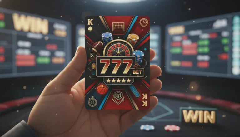 Main tenant carte stylisée avec icônes casino et paris sportifs, site comme Betify