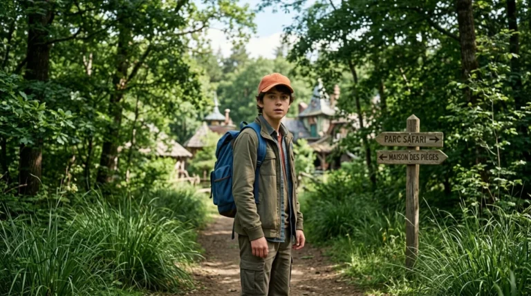 Jeune dresseur devant la Maison des Pièges dans Pokémon Émeraude, idéal pour illustrer notre soluce complète du jeu.